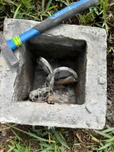 isolant dégradé mangé par les fourmis faux contact